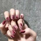 GAM-BELLE 24 шт. съемный фиолетовый градиент поддельные ногти французские серебряные наконечники полный пресс на ногти инструмент для наращивания