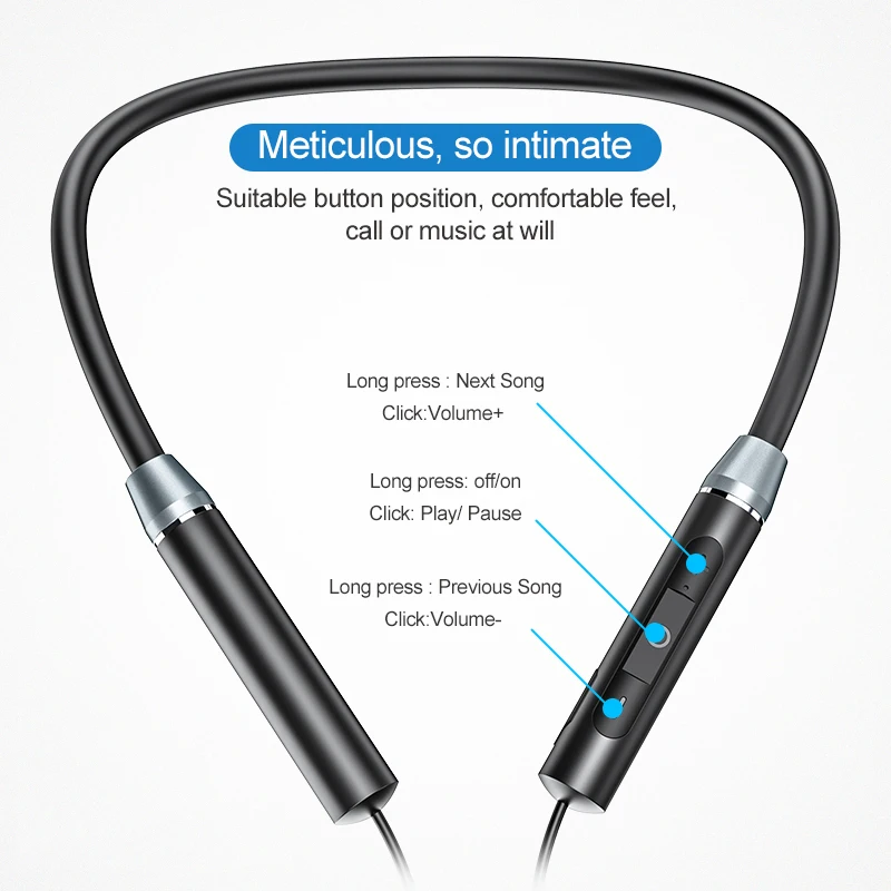 Беспроводные наушники Bluetooth 5,0, шумоподавление, Hi-Fi стерео магнитные наушники-вкладыши, спортивные водонепроницаемые наушники IPX5