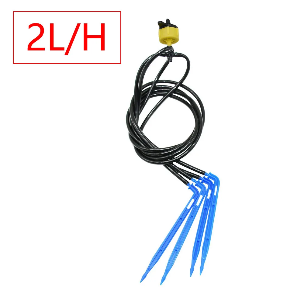 Drop Irrigation System For Bonsai Spider Distribution Assembly With 2/4-Way Elbow Arrow 2/4/8 L/H Dripper Drip Emitters Kits