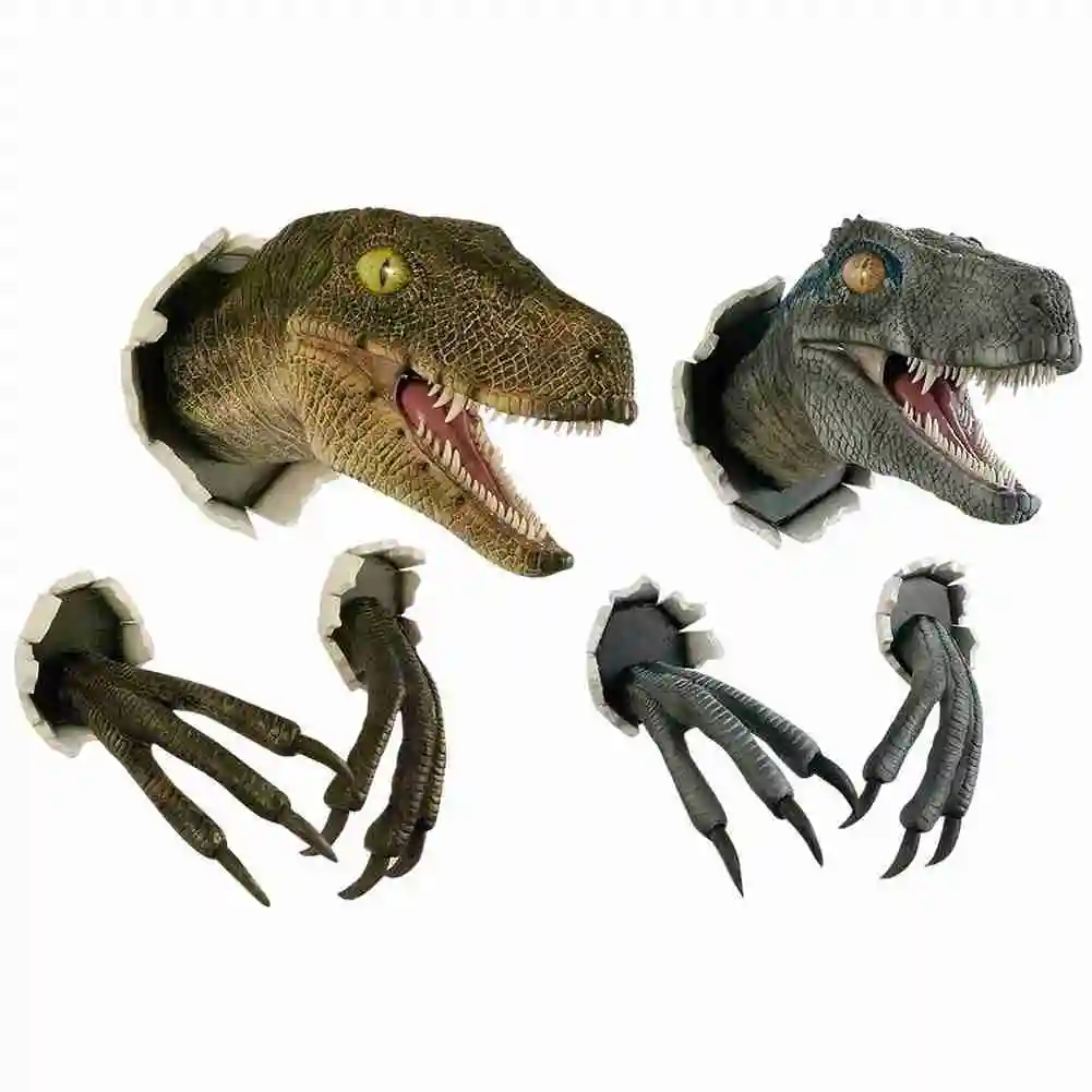 

Jurassic World Creative Resin Animal Simulation Model Decorative Dinosaur Head Paw Coat Hook Triceratops Wall Hanging Hook
