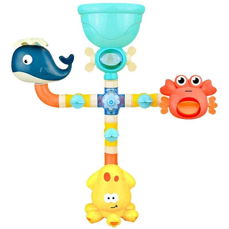 

New Baby Bath Toys Water Game Giraffe Crab Model Faucet Shower Water Spray Toy Swimming Bathroom Toys For Kids Christmas Gift