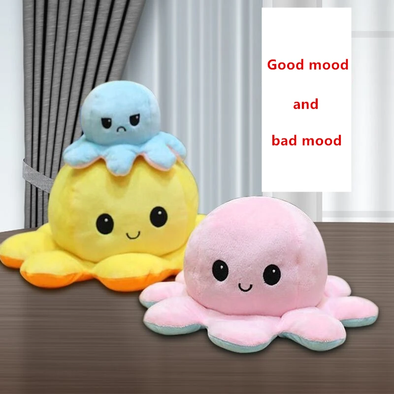 Нетоксичная игрушка-фиджет реверсивный переключатель осьминог настроение