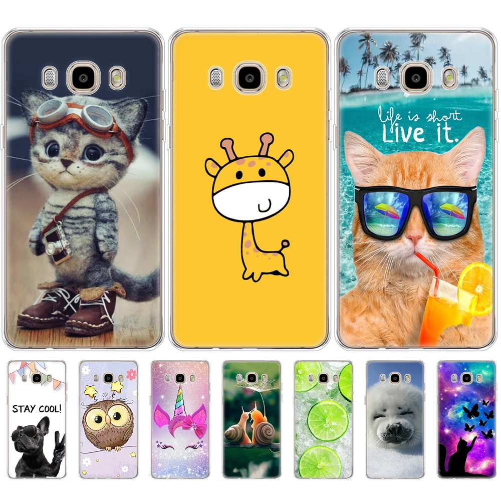 Soft TPU silicon Case FOR Samsung Galaxy J7 2016 Case J710 J710F Cover FOR Samsung J7 2016 Case shell