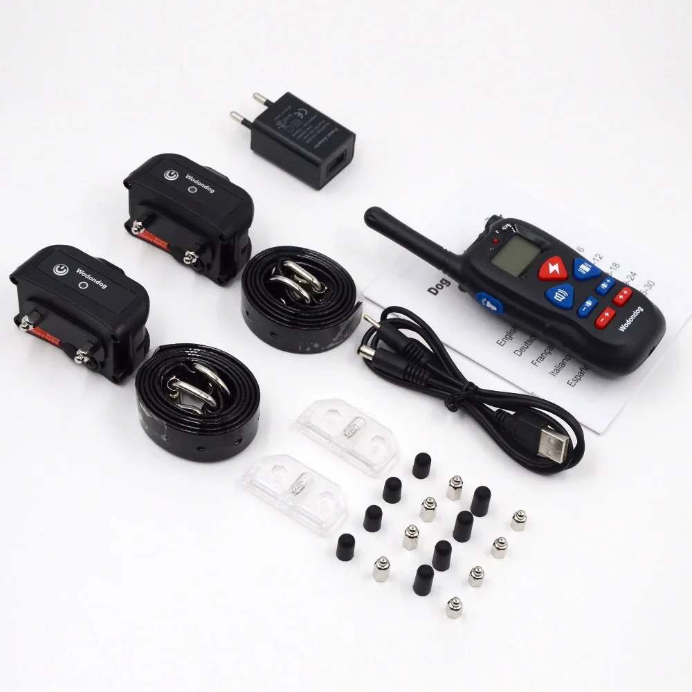 for 2 dog Electronic dog training collar remote rechargeable waterproof pet training collar for dogs vibration sound electric shock collar - Цвет: for 2 dog