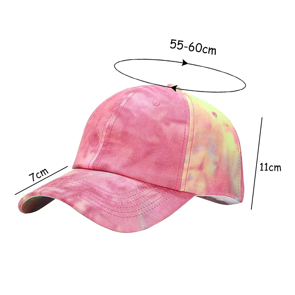 

Fashion Tie-dyed Snapback Baseball Cap Street Hip Hop Caps Hats For Ladies 1pc Unisex Adjustable Outdoor Hat #P2