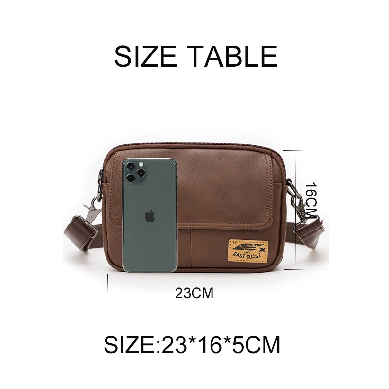 

Retro Men's Shoulder Bag Vintage Cross Body Bags Men Soft PU Leather Messenger Bags for Male Causal Satchels Bag Portable Bolso