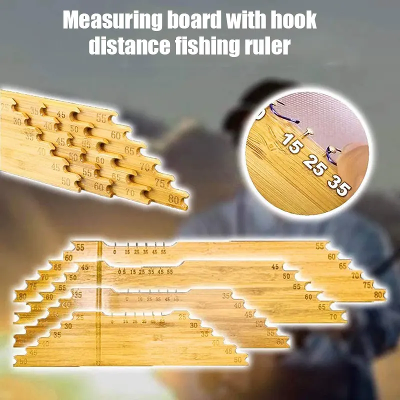 

Hot Bamboo Wood Wrapped Wire Fishing Winding Board Fishing Line Board Spool Fishing Line Accessories Sub-Line Ruler DO2