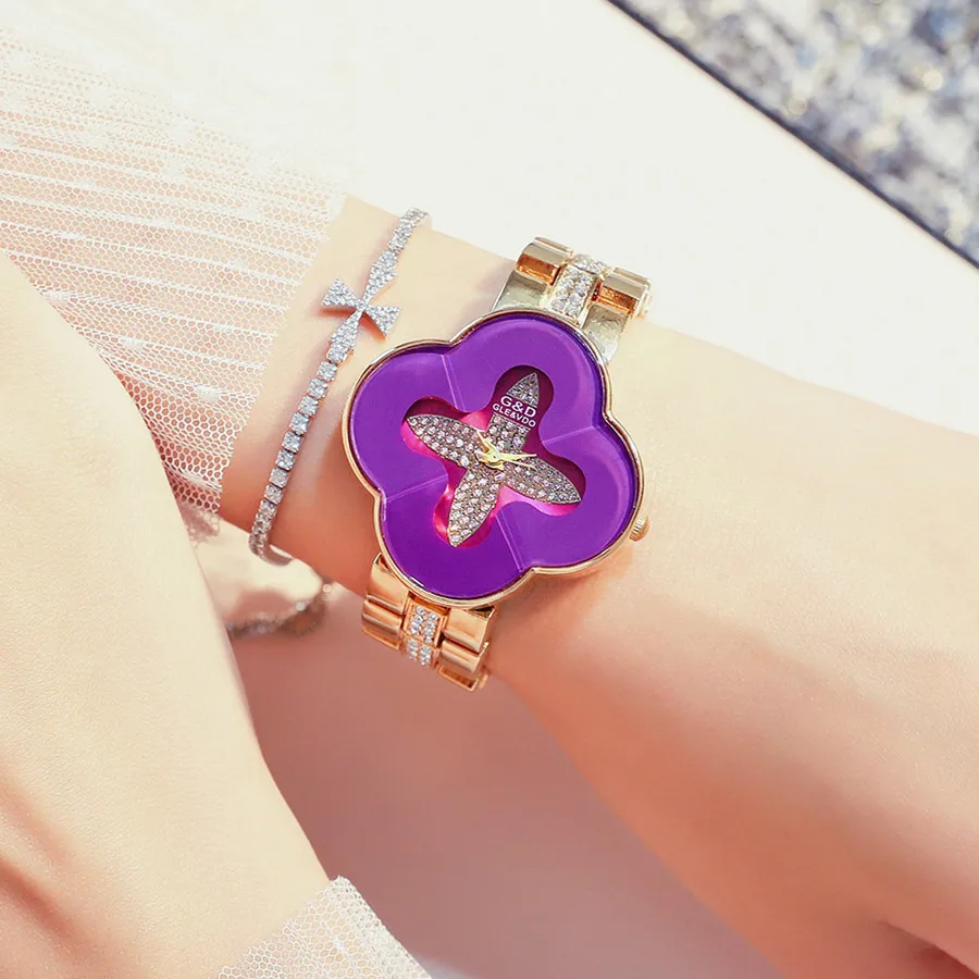 Женские кварцевые часы G &amp D со стразами в стиле кэжуал