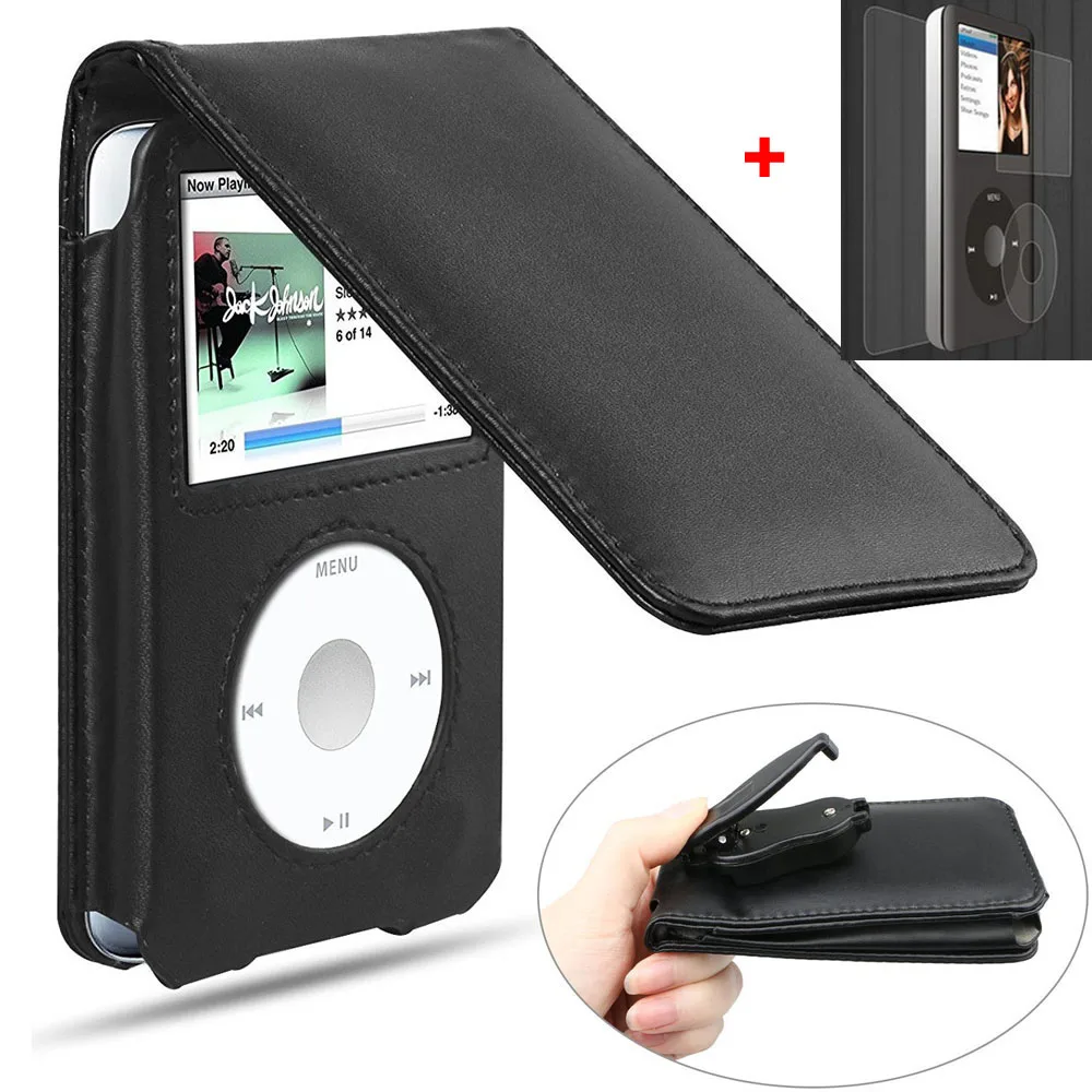 Кожаный чехол Running Camel Для Apple iPod Классический 80 ГБ 120 Гб 160 с зажимом для ремня +