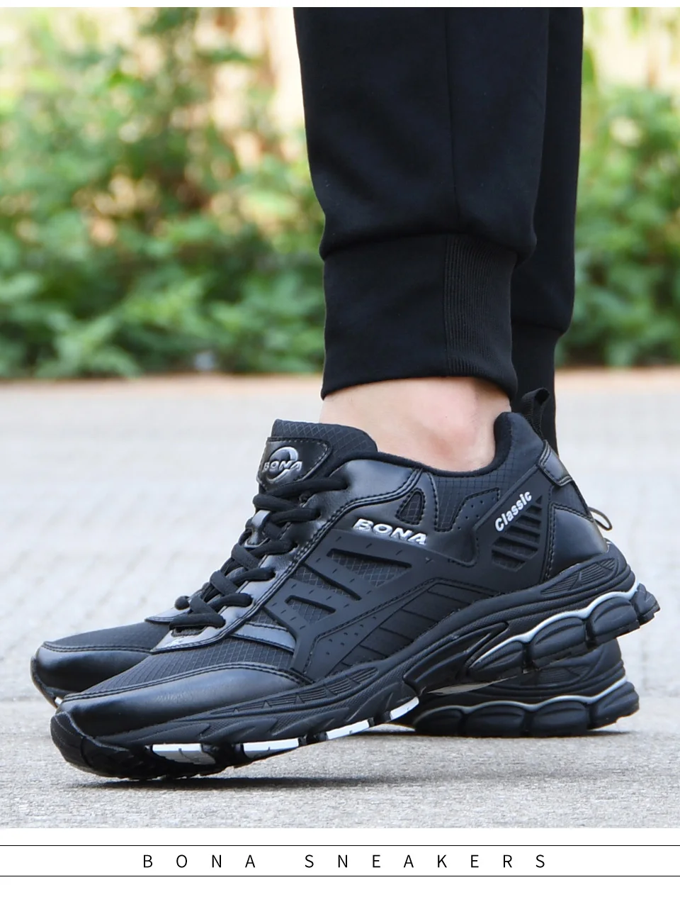 BONA/Новинка года; дизайнерская мужская обувь для бега; zapatillas hombre Deportiva; высокие мужские кроссовки для бега; прогулочная обувь