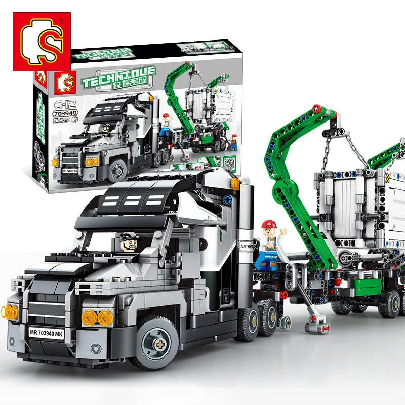 Technic автомобильные игрушки совместимые с Lepining mini Mack большая модель грузового