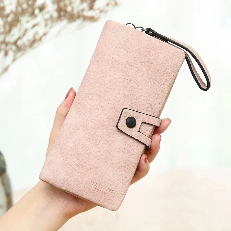 2019 модный кошелек женский клатч на застежке и молнии Женский кожаный держатель