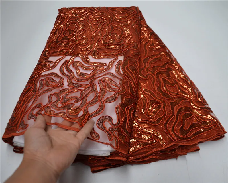 

2021 новый модный стиль хорошее качество 5 ярдов африканская сетка тюль кружевная ткань с блестками для женской одежды PS11211