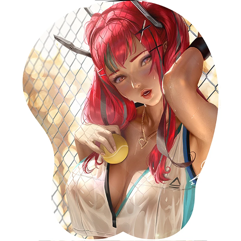 Японский аниме 3D коврик для мыши Коврик запястья игровой силиконовый ноутбука ПК