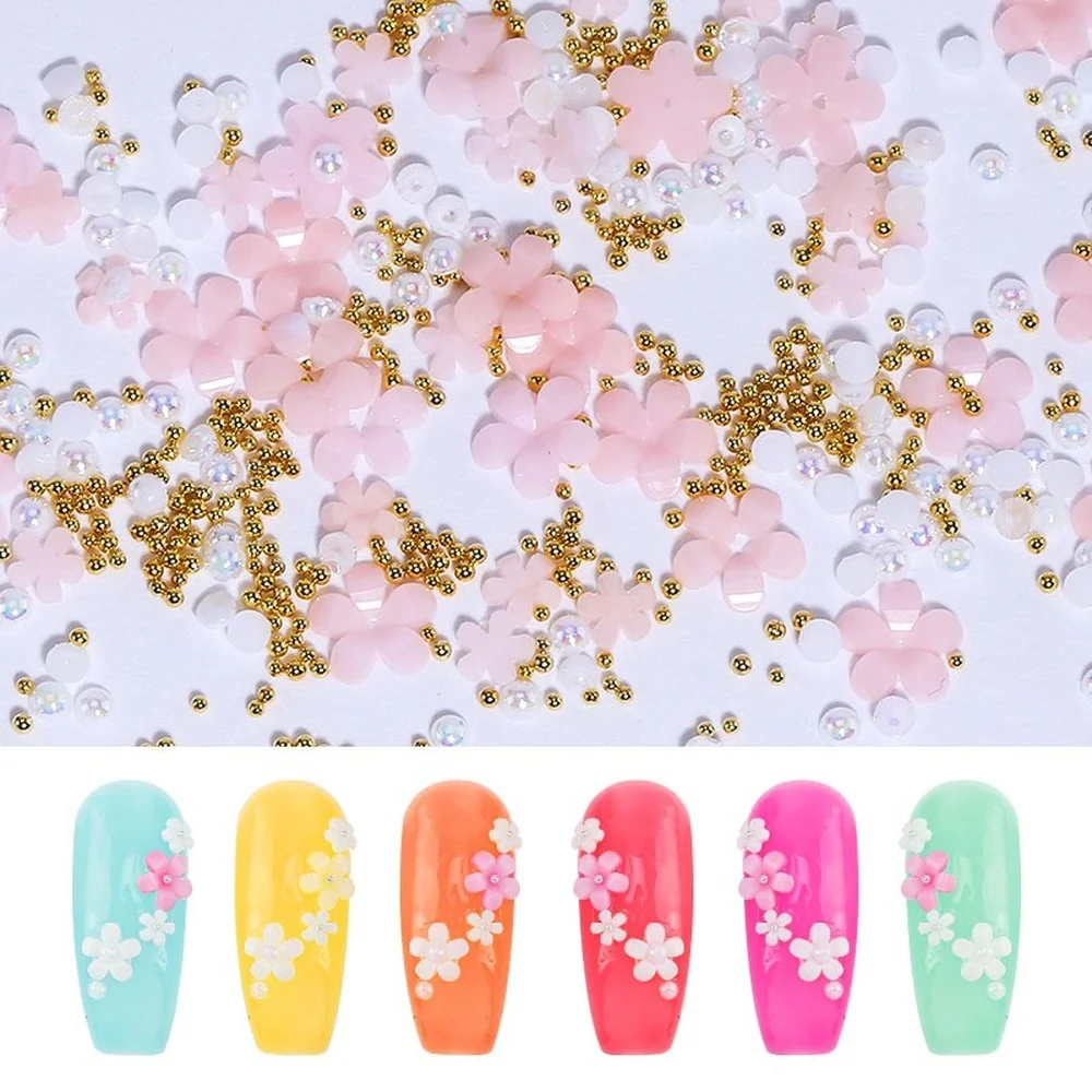 

A pack of mixed with a variety of light-changing small steel ball nail art supplies professional accessories DIY nail art design