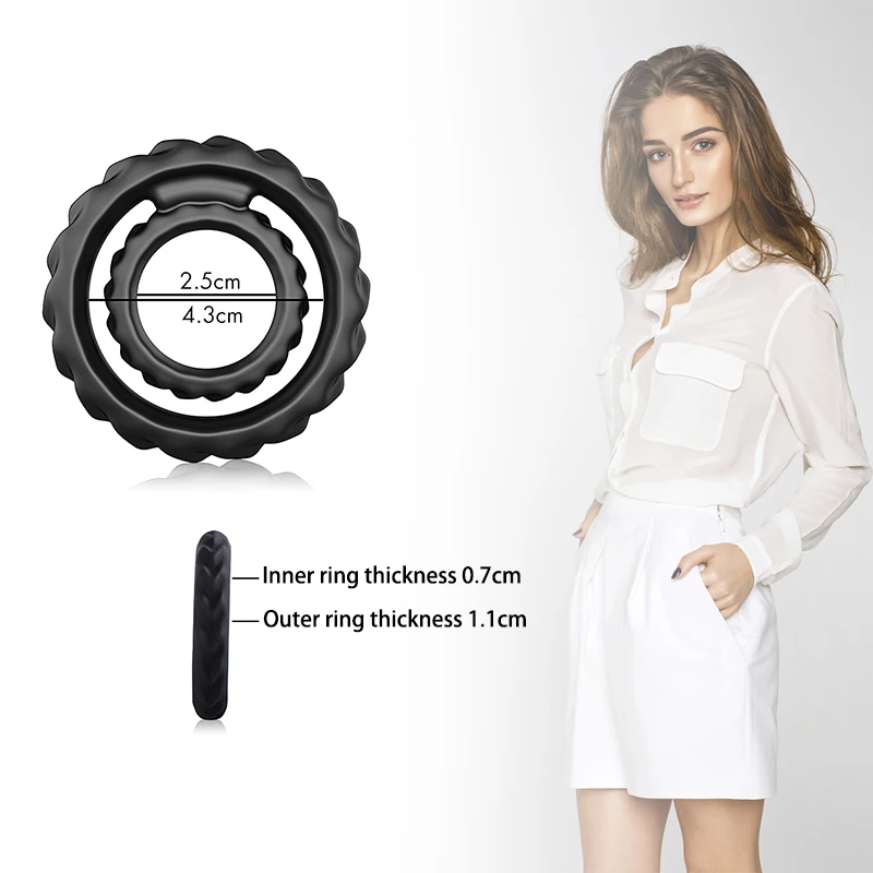 Кольца для пениса GUIMI тренажер Задержка эякуляции высокая эластичность