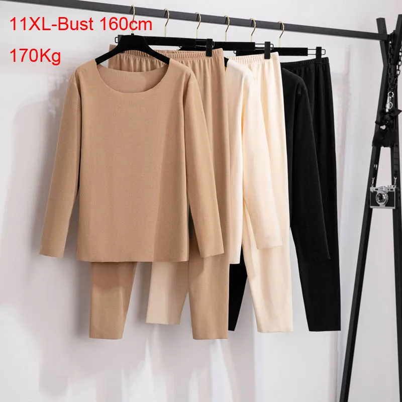 Женское двустороннее бархатное термобелье обхват груди 170 см 7XL 8XL 9XL 10XL 11XL 160 кг -