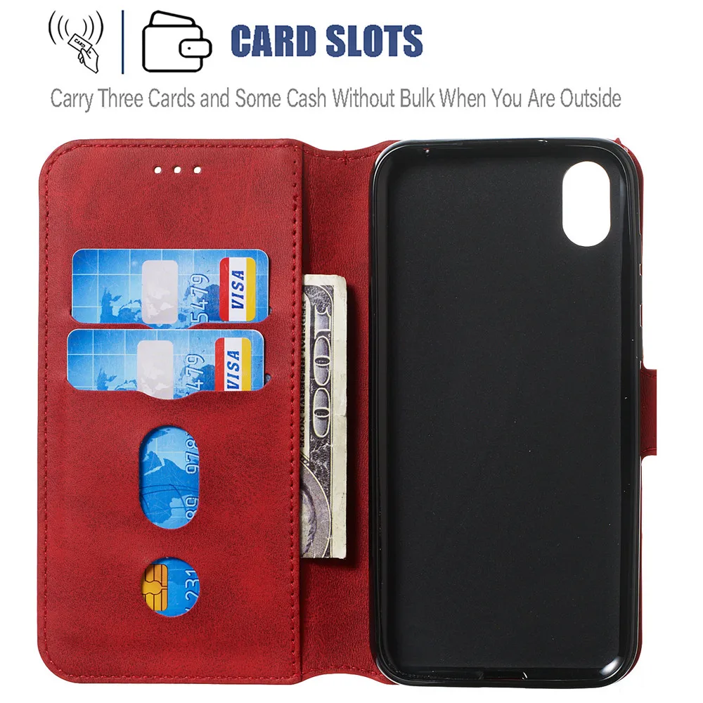 Ретро Магнитный Кошелек Книга Кожаный откидной Чехол для на Huawei Honor 8S Y5 2019 Чехлы