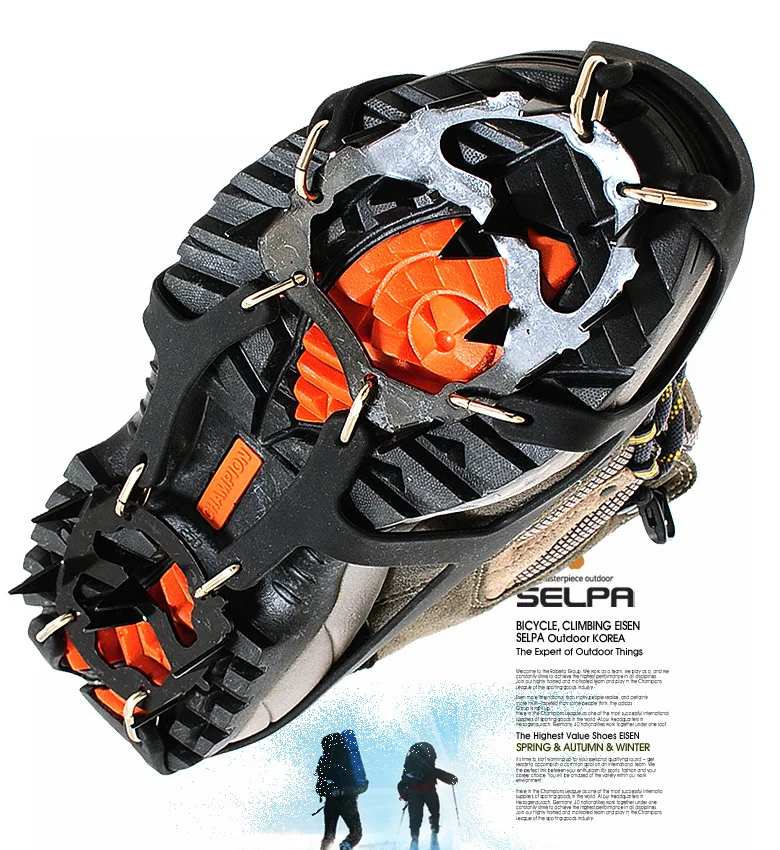 

1 Pair 18 Teeth crampons Non-slip Ice Snow Climbing Anti-slip Shoe Covers M/L Spike Cleats Crampons Anti-slip Overshoes