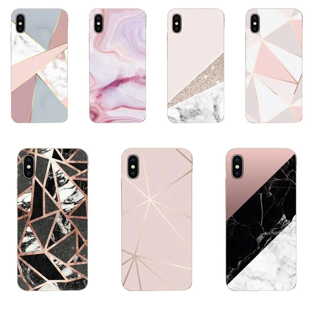 Золотисто Розовый Блестящий мрамор для huawei P7 P8 P9 P10 P20 P30 Lite Mini Plus Pro Y9 Prime P Smart Z 2018 2019