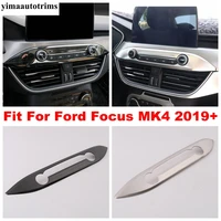 car central control cd panel frame decor cover trim accessories for ford focus mk4 2019 2022 stainless steel interior kit