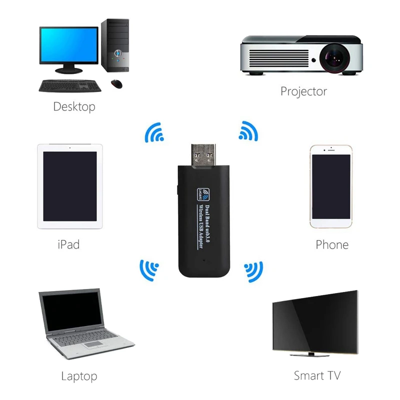 USB беспроводной адаптер 3 0 сетевой 1200 Мбит/с 5 8 ГГц 2 4 двухдиапазонный AC1200 WiFi ключ