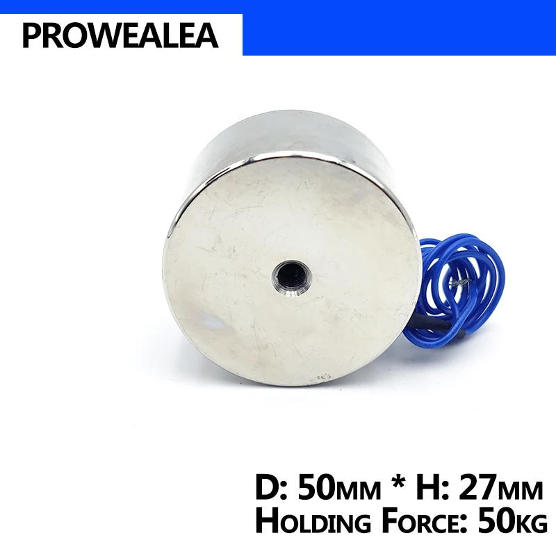 Электромагнит 50/27 цилиндрические электрические магниты постоянного тока 6 в 12 В 24