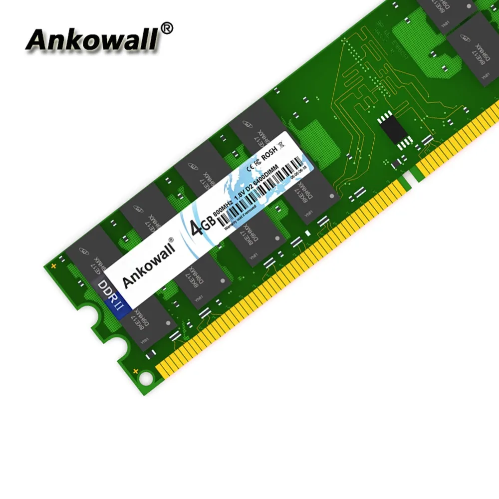 Комплект Ankowall DDR2 800 MHz 8GB (2x4 GB) 4GB ram DIMM notebook Memory PC2 8500 ОЗУ компьютера|Оперативная