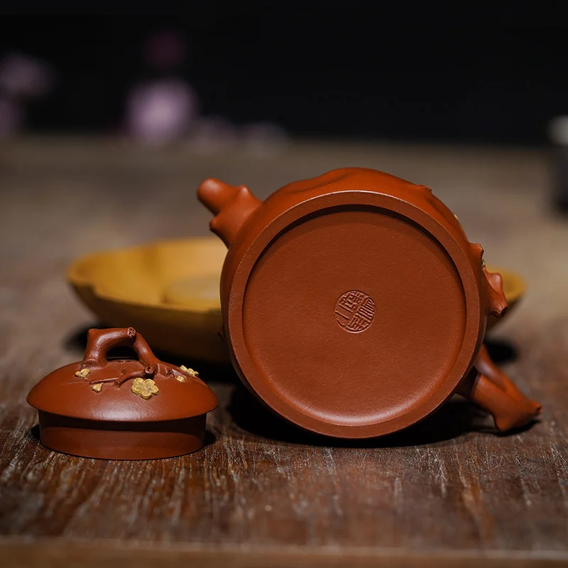

zhou all hand flower implement early spring pot of authentic undressed ore mud master yixing recommended zhu teapot
