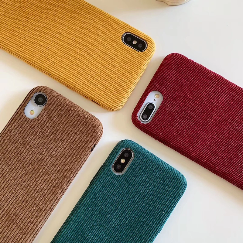 Мягкие чехлы для iphone Xs MAX XR X вельветовый тканевый текстурный чехол 6 6s 7 8 Plus XS