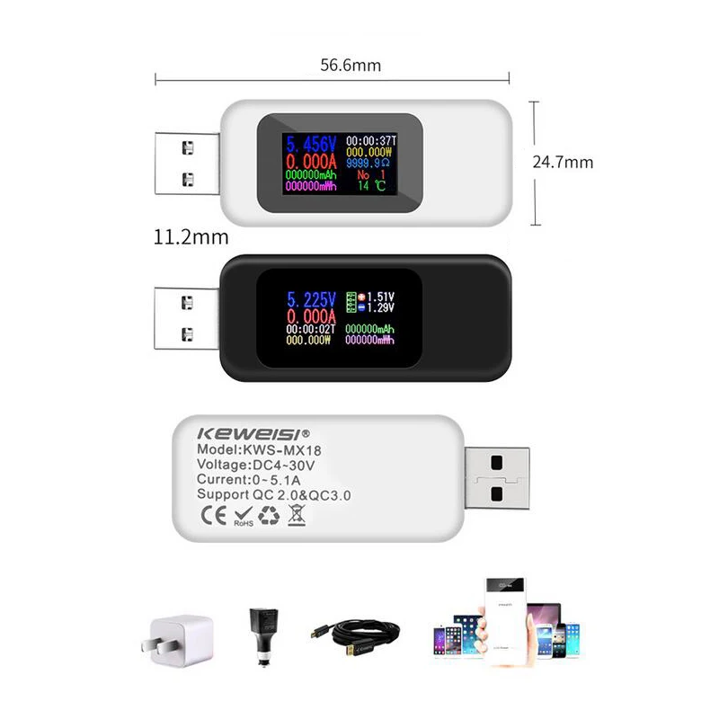 9 в 1 USB тест er измеритель мощности DC ток 4-30 напряжения синхронизации Амперметр