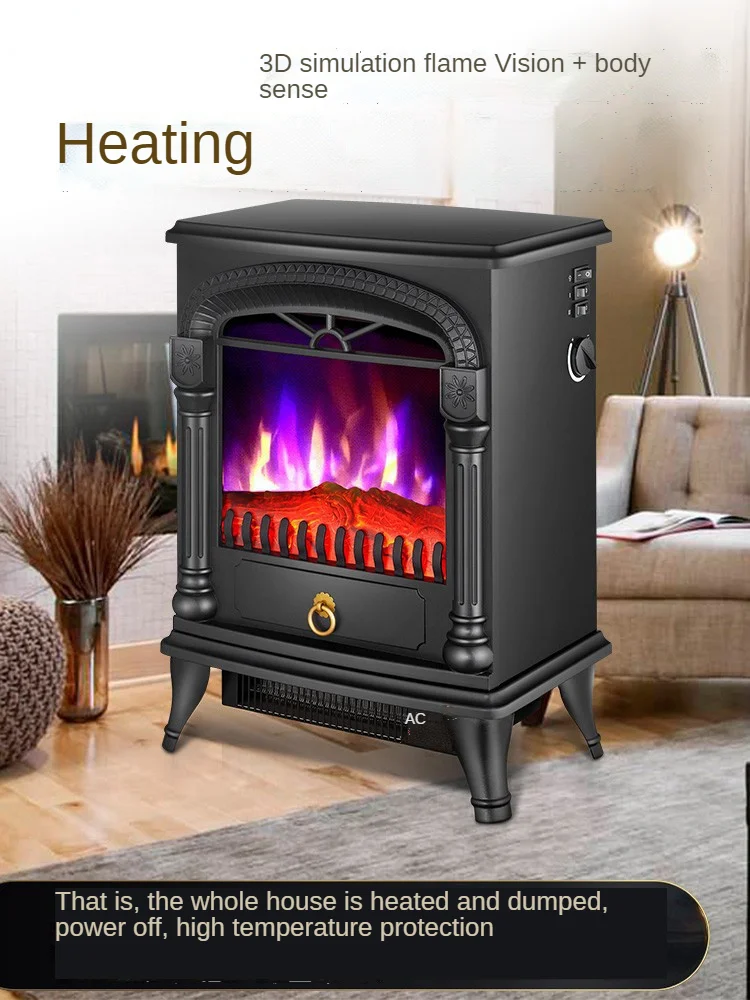 

European-style fireplace heater home simulation flame heating stove power-saving heating bedroom inside the rapid heating fan