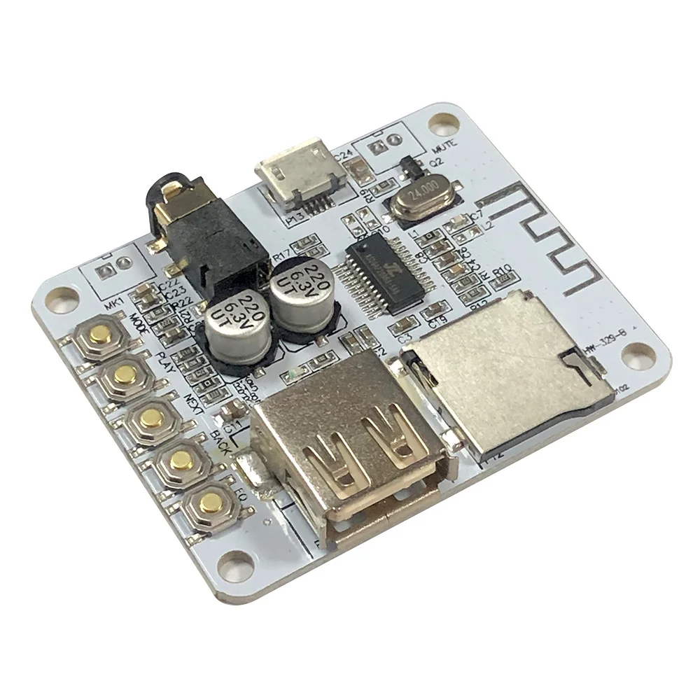 Беспроводной стерео музыкальный модуль плата аудиоресивера с USB TF слотом для