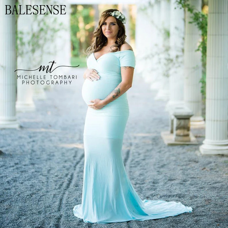 Хлопковое платье макси для беременных Платья фотосъемки женское сексуальное с v