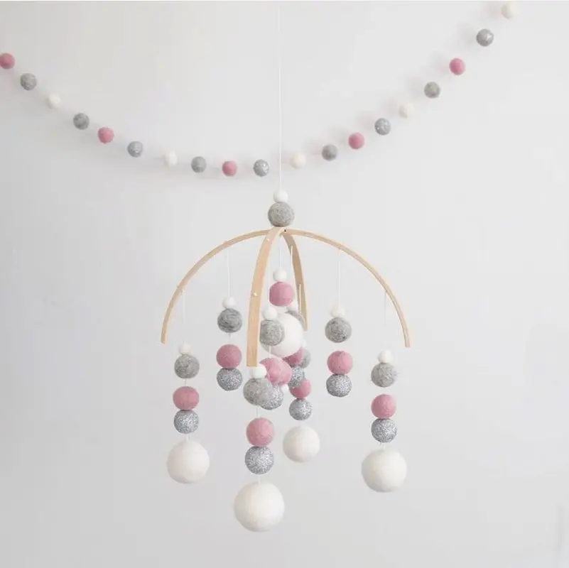 New Dream Catcher Ins Nordic Wool Ball Wind Chimes Bed Bell Children's Room Decoration Living Shop Habitacion | Дом и сад