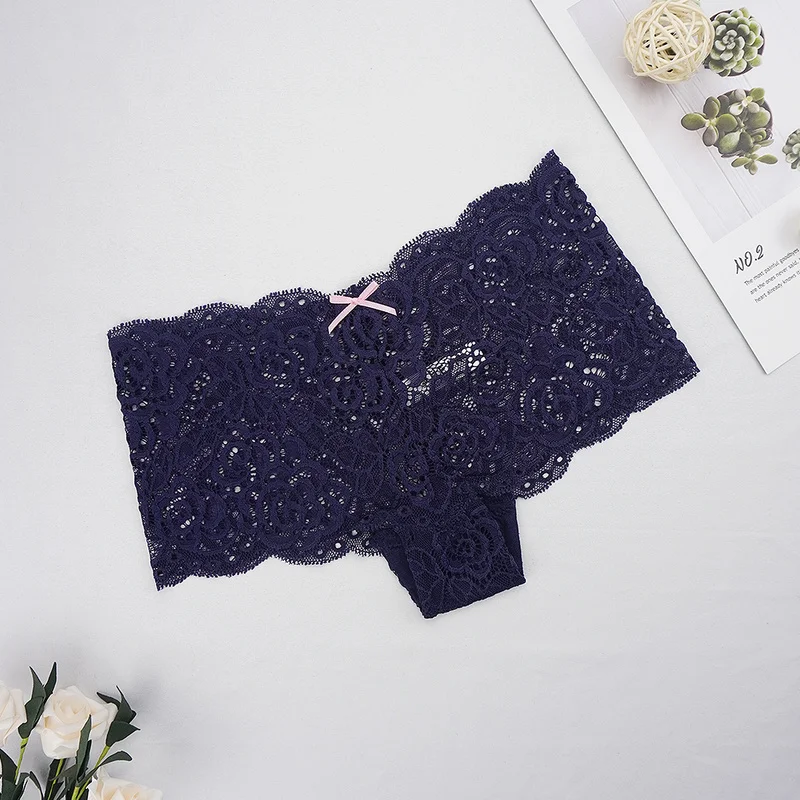 Размера плюс кружевные трусики женские сексуальные трусы 3 шт./лот бесшовные