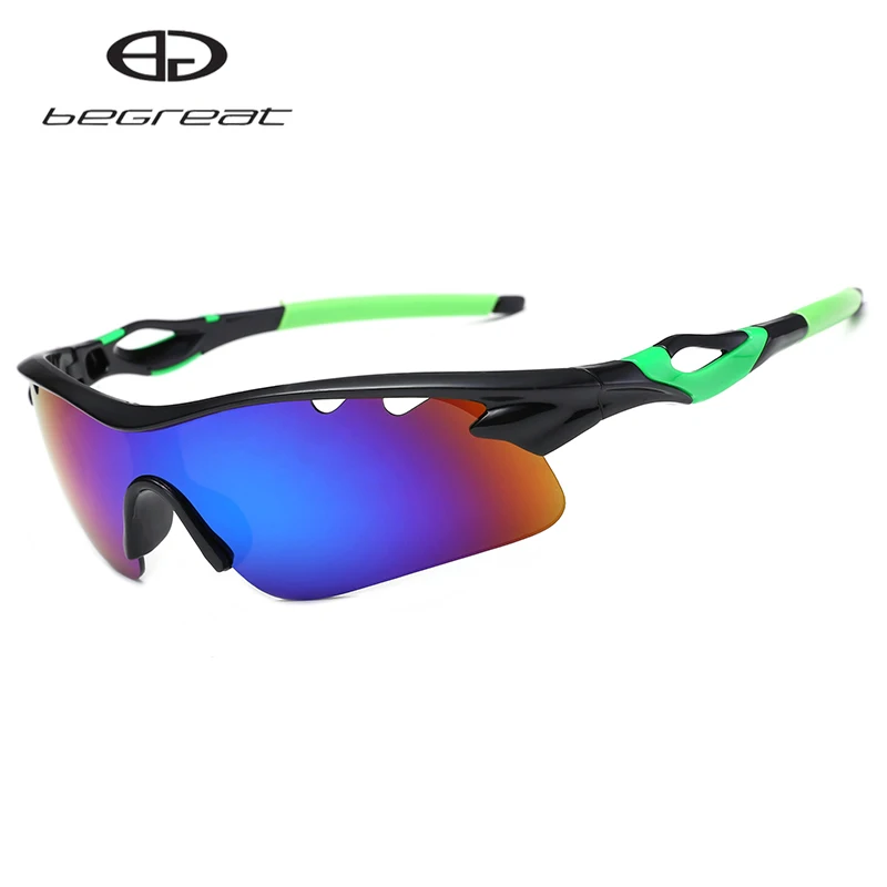 

Begreat Sports Cycling Men Glasses UV400 Protection Spectacles Outdoor Windproof Eyewear Anit Reflective Gradient Sunglasses