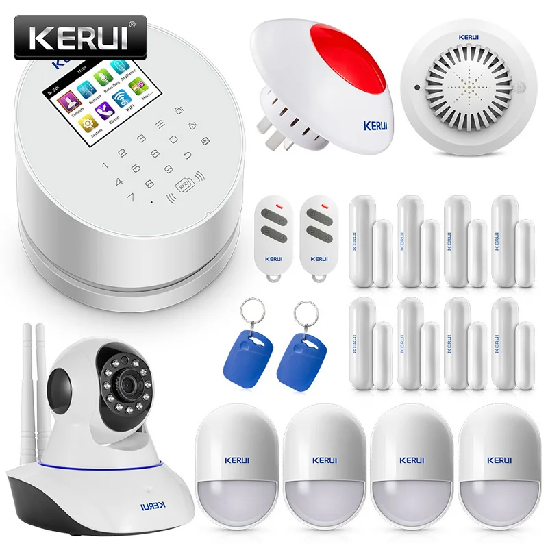 KERUI W2 PSTN GSM WiFi RFID карта беспроводная охранная домашняя гаражная сигнализация с