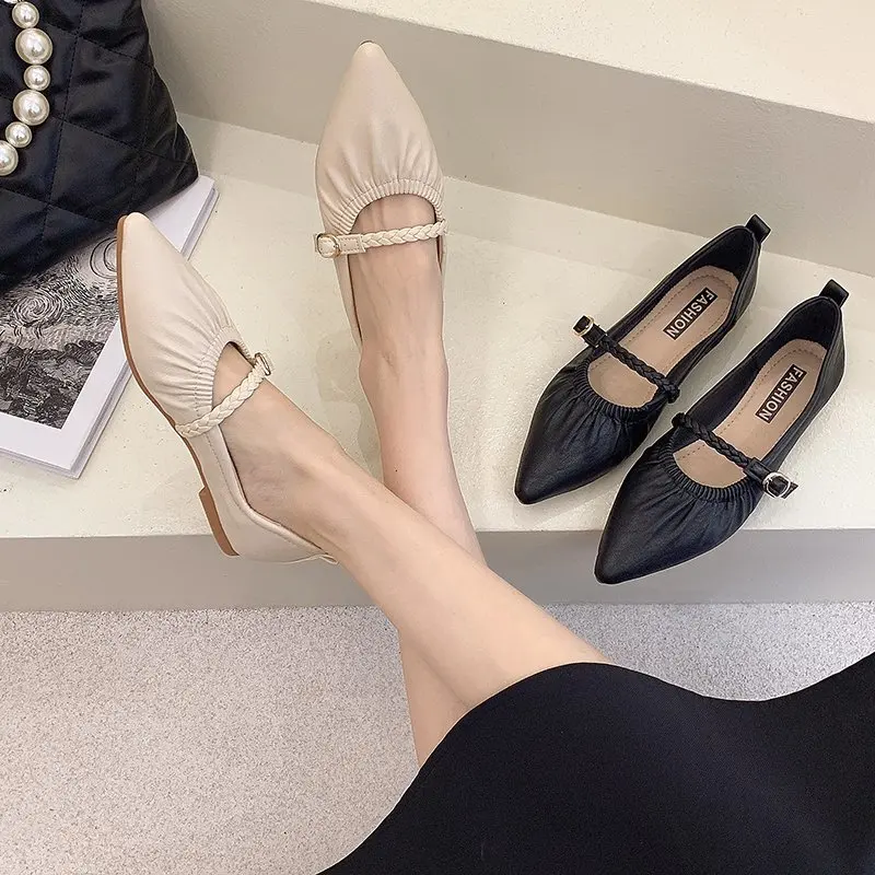 

Summer Shoes Ladies Women's Moccasins Casual Female Sneakers Ballet Flats Pointed Toe Ladies' Footwear Shallow Mouth 2021 Baller
