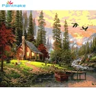 Paintmake DIY картина маслом по номерам пейзаж Ручная роспись на холсте для украшения дома комнаты подарок Настенная картина