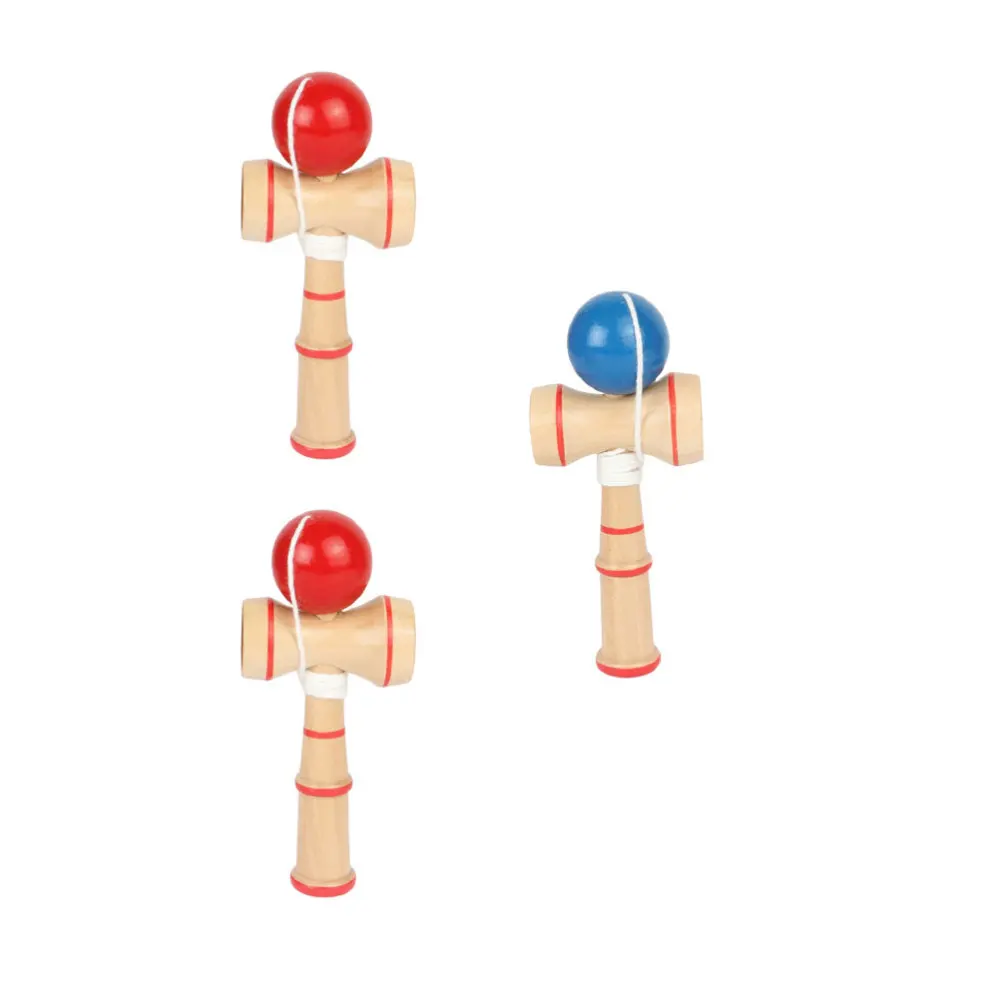 3 шт. игрушка Kendama деревянный меч для мастерства шаровые игры развивающие уличные