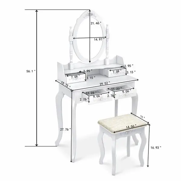Туалетный столик для макияжа шкафы из массива дерева туалетный общежитие Tocador