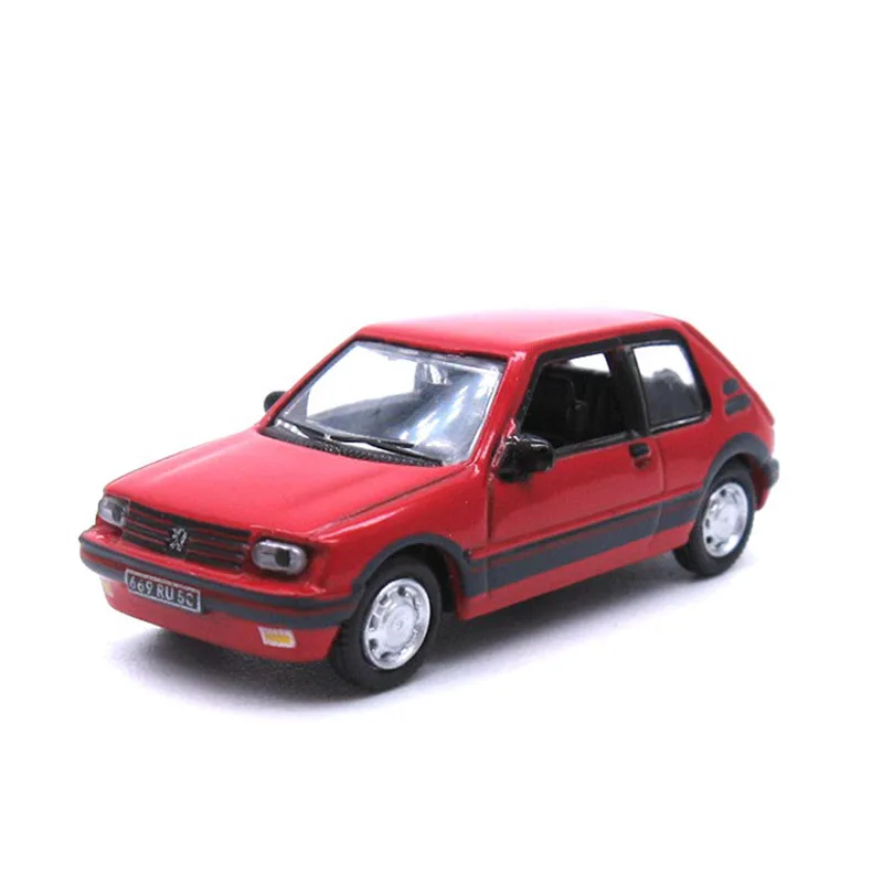 Minicoche de aleaci&oacute;n de Metal fundido a presi&oacute;n para ni&ntilde;os, juguete de exhibici&oacute;n de recuerdo coleccionable, modelo P 205GTI franc&eacute;s, escala 1:87-0