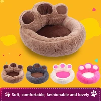 2020 washable pet dog bed long plush super soft pet bed kennel soft fleece nest cat baskets mat autumn winter waterproof kennel