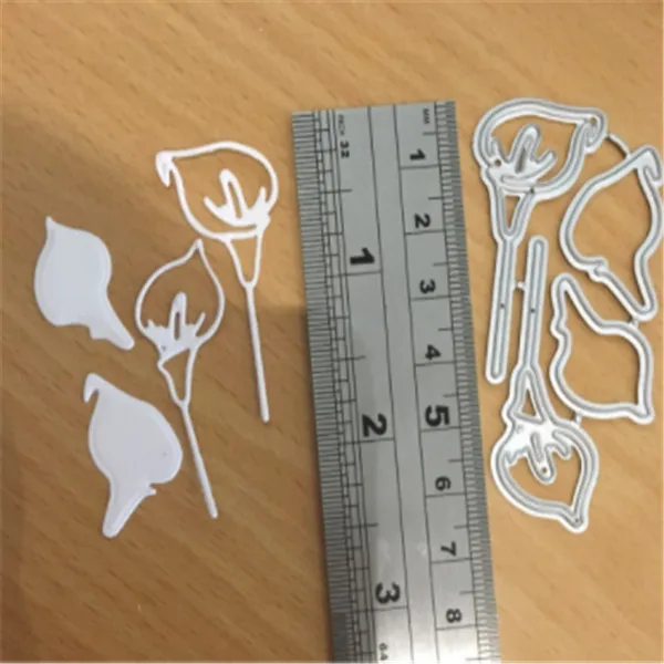 Цветочная ветка Лилия металлическая резка штампы лист для рукоделия Скрапбукинг