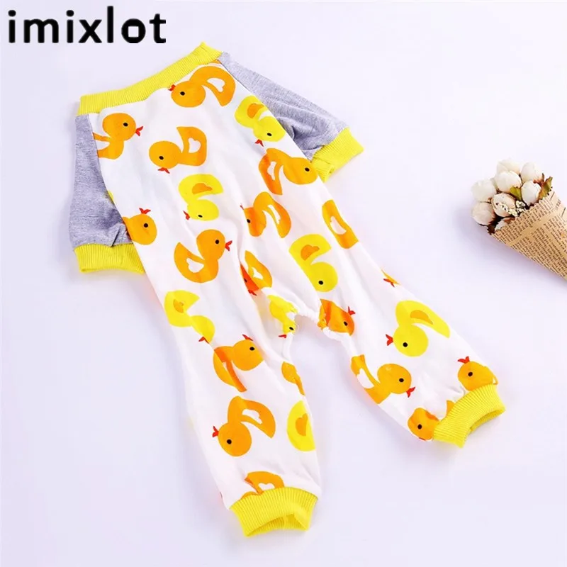 Пижама Imixlot для домашних животных хлопковый костюм с принтом четыре фута собак и