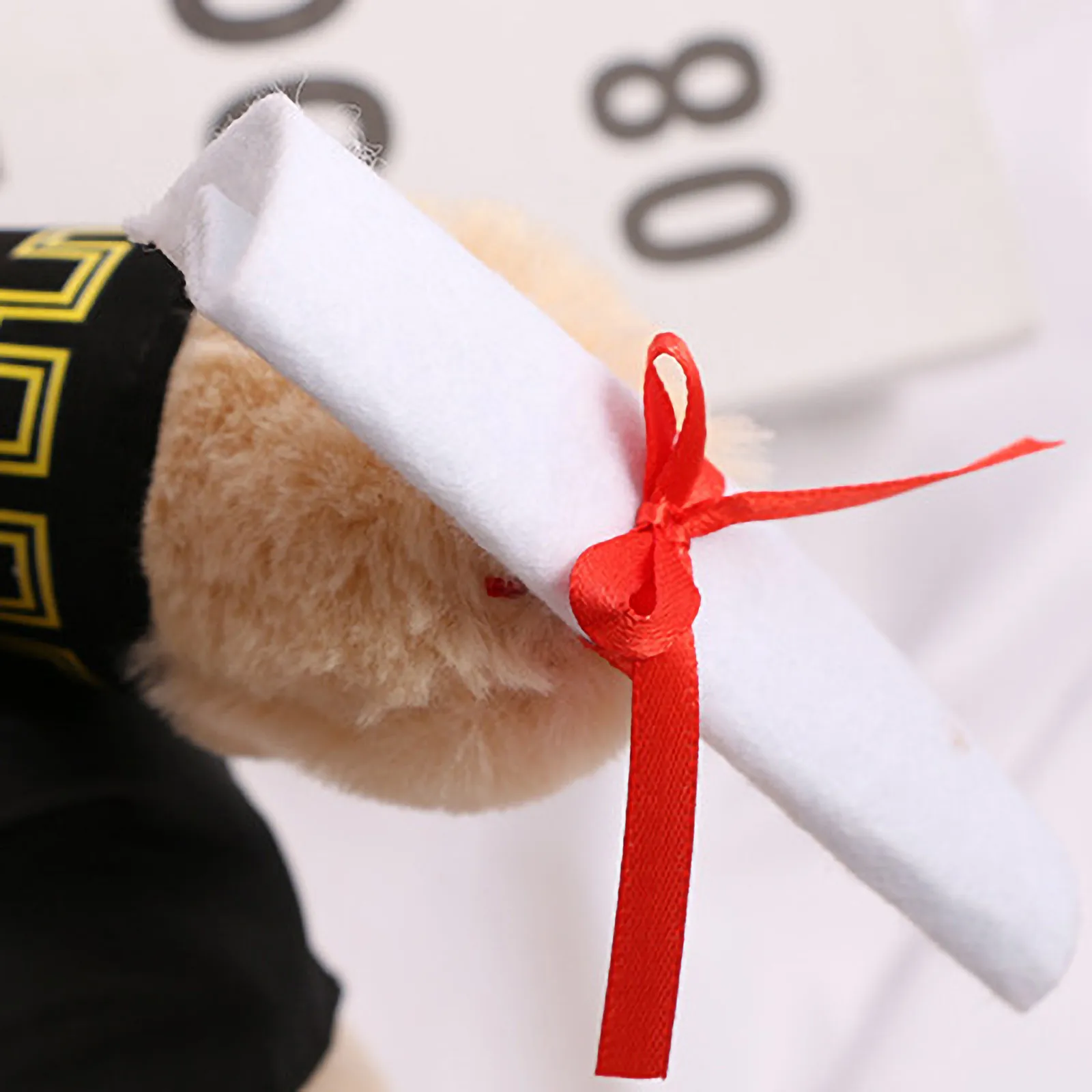 

Meaningful Stuffed Toys Cute Fluffy Bear with Doctorial & Diploma for Graduation Ceremony Doctor Bear Dolls for Baby Kids