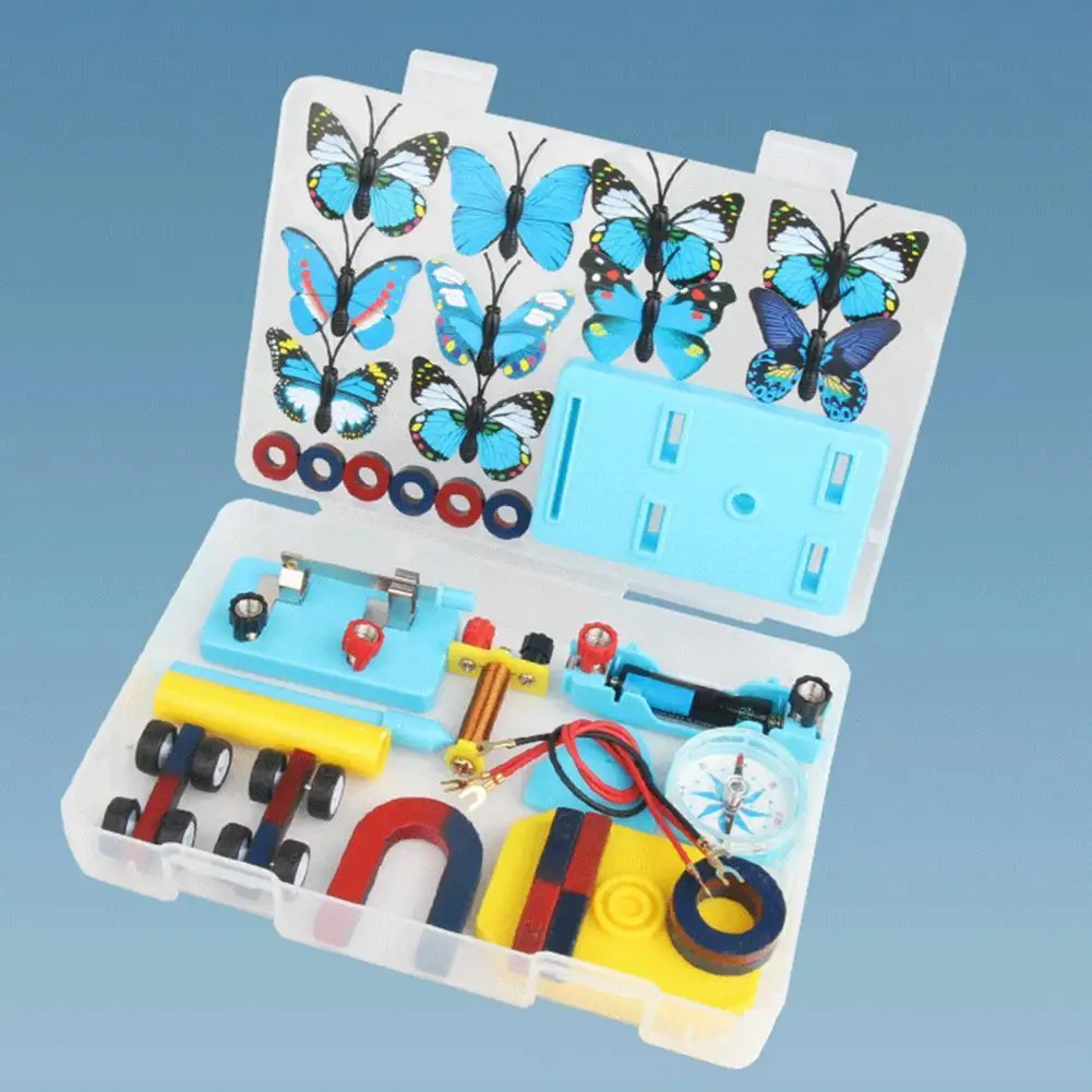 

52Pcs/Set Scientific Electricity Circuit Magnet Explore Desire Stimulation Stainless Education Science Electricity Circuit Compa