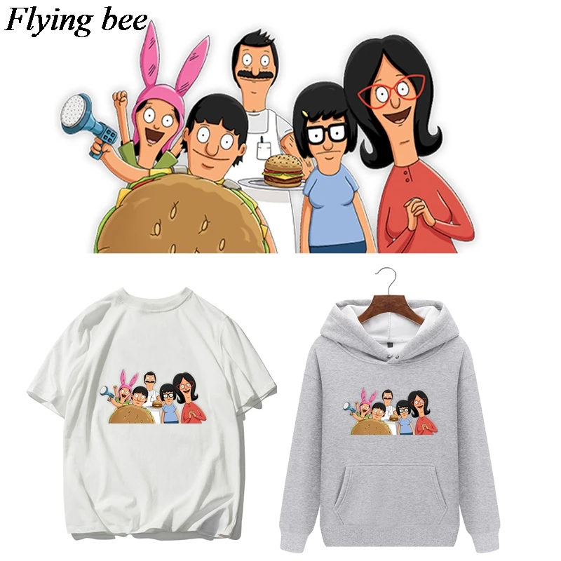 

Flyingbee DIY Heat Transfer Patches Clothes Stickers T-shirt Decoration Creative theme Patches Heat Press Appliques X0670