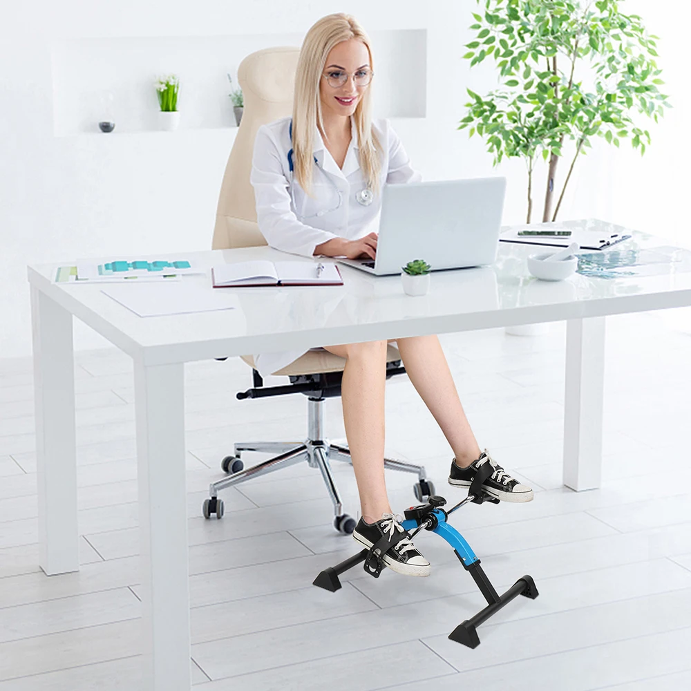 

Home Foldable Exerciser Mini Cycle Fitness Exercise Bike Mini Bike Hand and Foot Trainer Foldable economic exercise bike